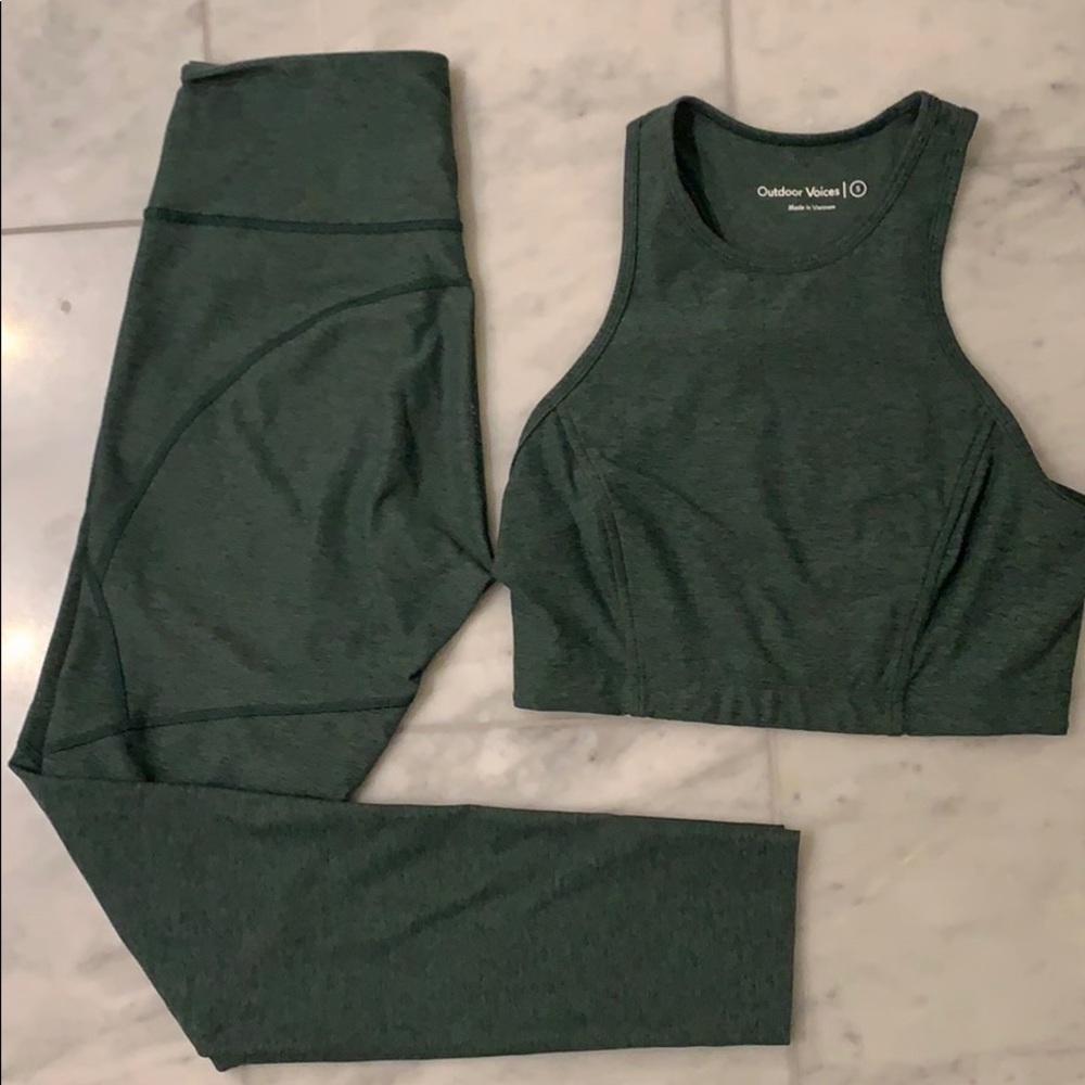 Outdoor Voices Dark Green Set